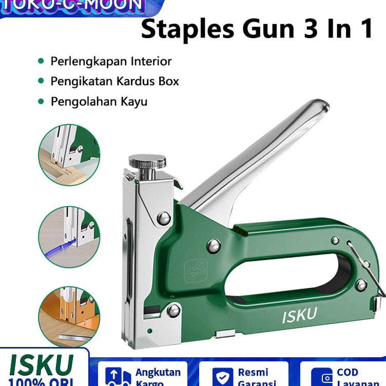 

KODE C1T4 ISKU Staple Gun Staples Tembak 3 In 1 Staples Gun Tacker Stapler Powerfull Staples Perekat Stapler Tembak Kayu Gun