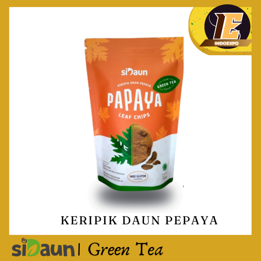 

siDaun Keripik Daun Pepaya rasa Greentea 70gr