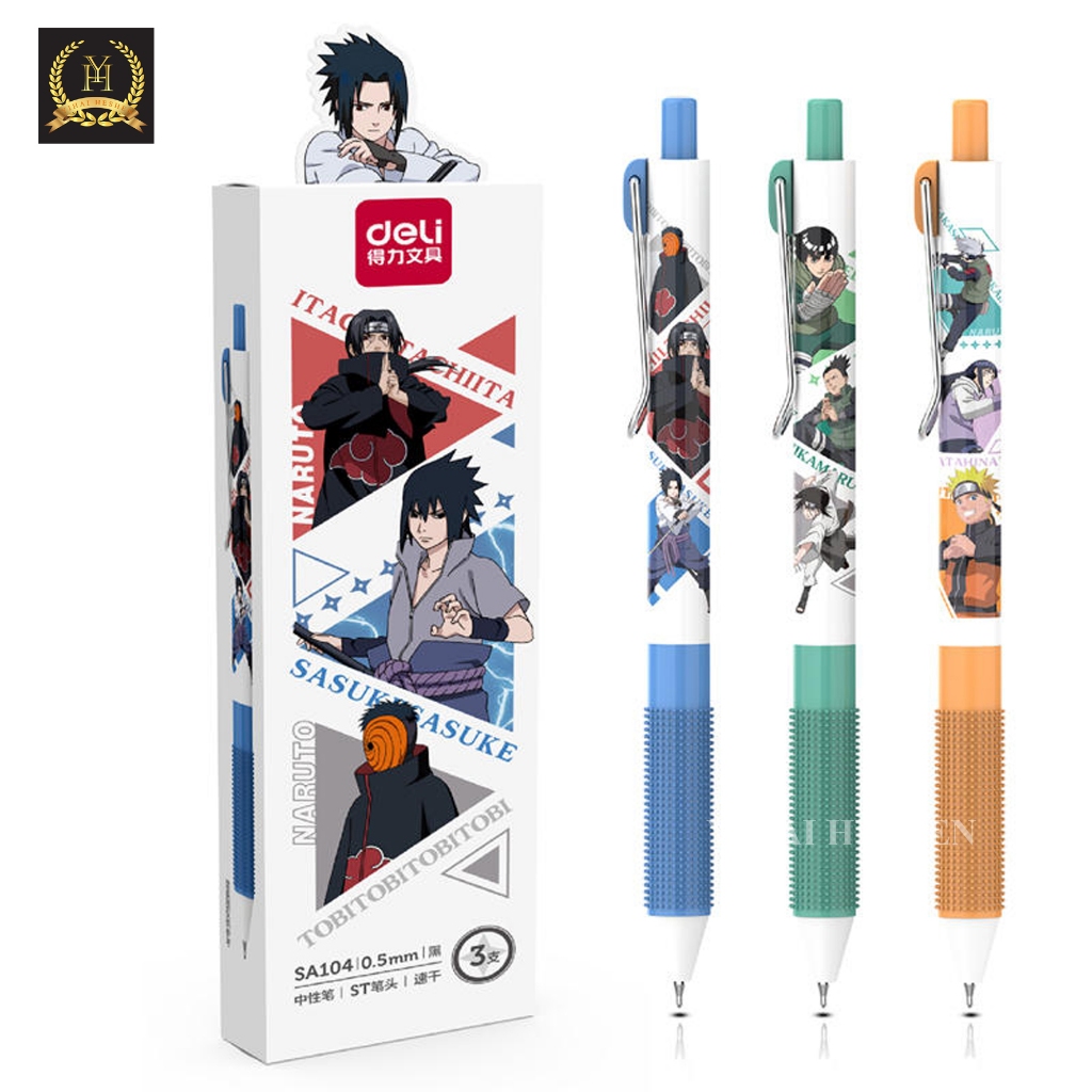 

[Y&H] Ballpoint Gel Mekanik 0.5 MM pen Hitam NARUTO SA104 acak 1pcs -YH4022