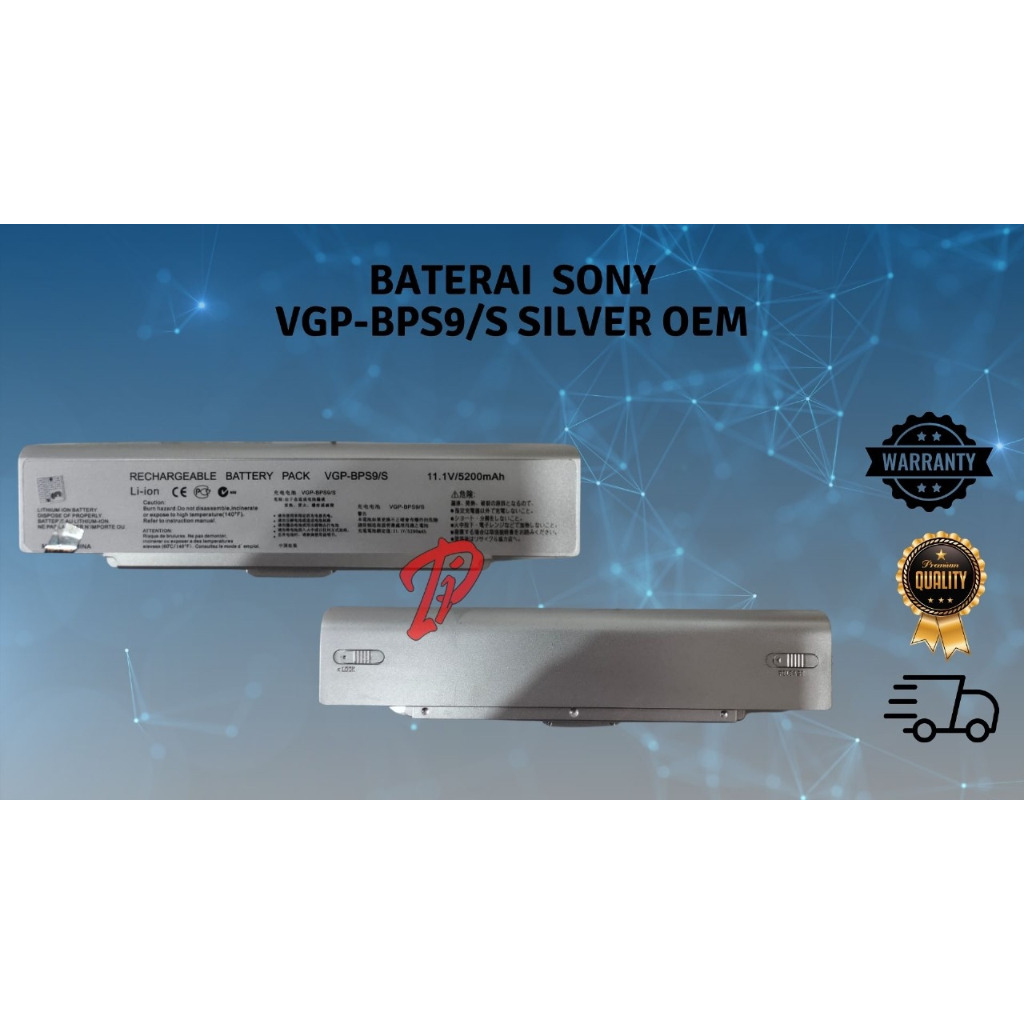 Baterai Sony Vaio VGP-BPL9, VGP-BPS9/S, BPS9A, VGP-BPS9, Oem