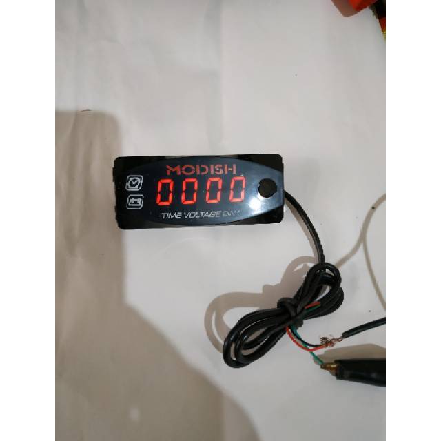 [COD] Voltmeter Dan Jam Digital  Modish Motor 2 In 1 Waterproof