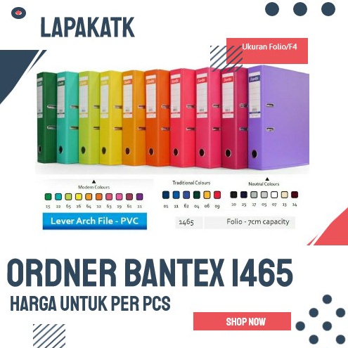 

KODE E3L7 BANTEX ORDNER F4 1465 ORDNER FOLIO BANTEX PUNGGUNG 7 CM