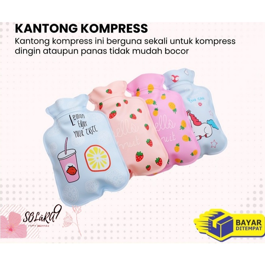 Kantong Air Alat Kompres Panas Dingin Motif Lucu Penurun Demam / Water Bag Kantung Air Alat Kompres 