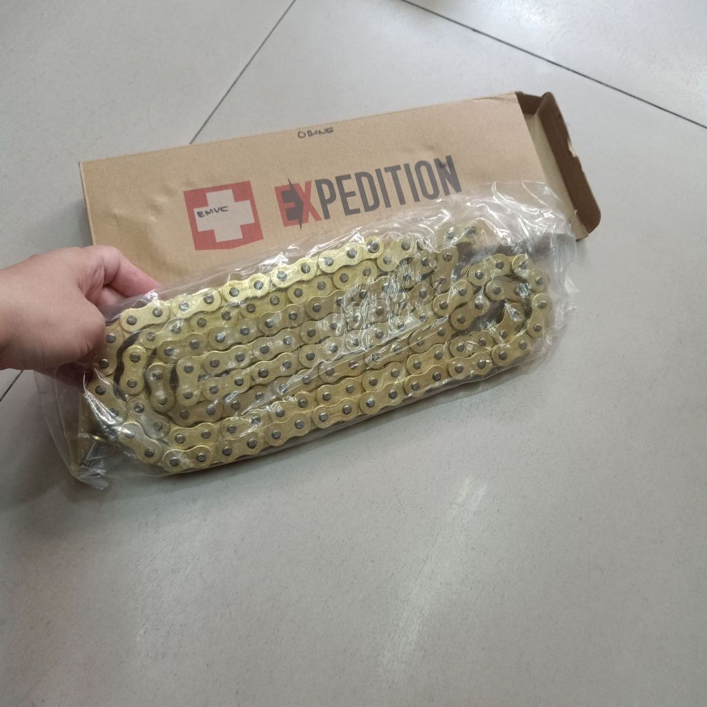 Rantai motor Expedition Original ukuran 520-130L ORING warna gold