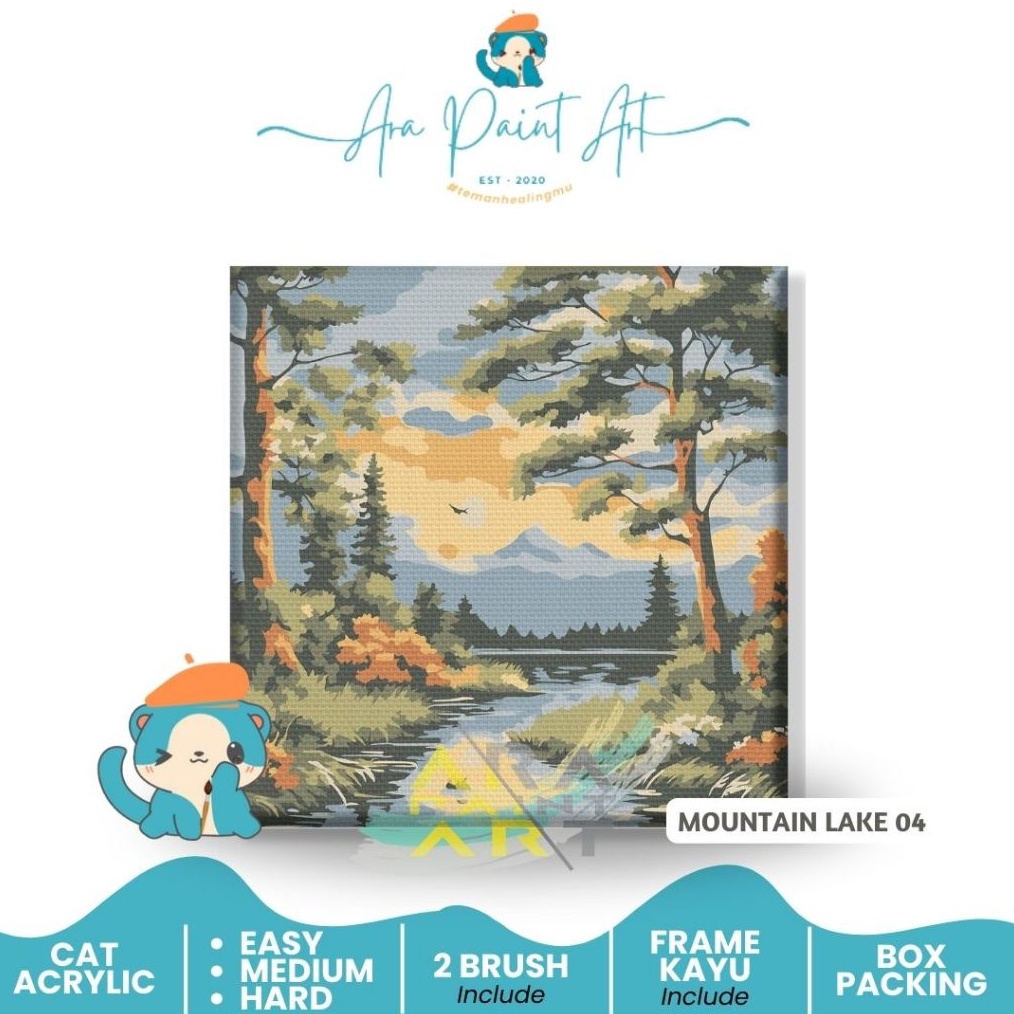 

KODE H4N8 MOUNTAIN LAKE SERIES Paint by numbers kit I Painting I Painting by number I Kado Wisuda I Kado unik I Kanvas Lukis lukisan