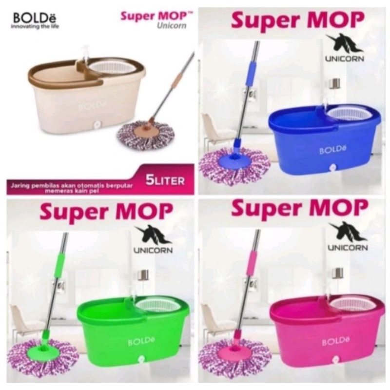Bolde Supermop Unicorn - Alat Pel Bolde - Super Mop Bolde