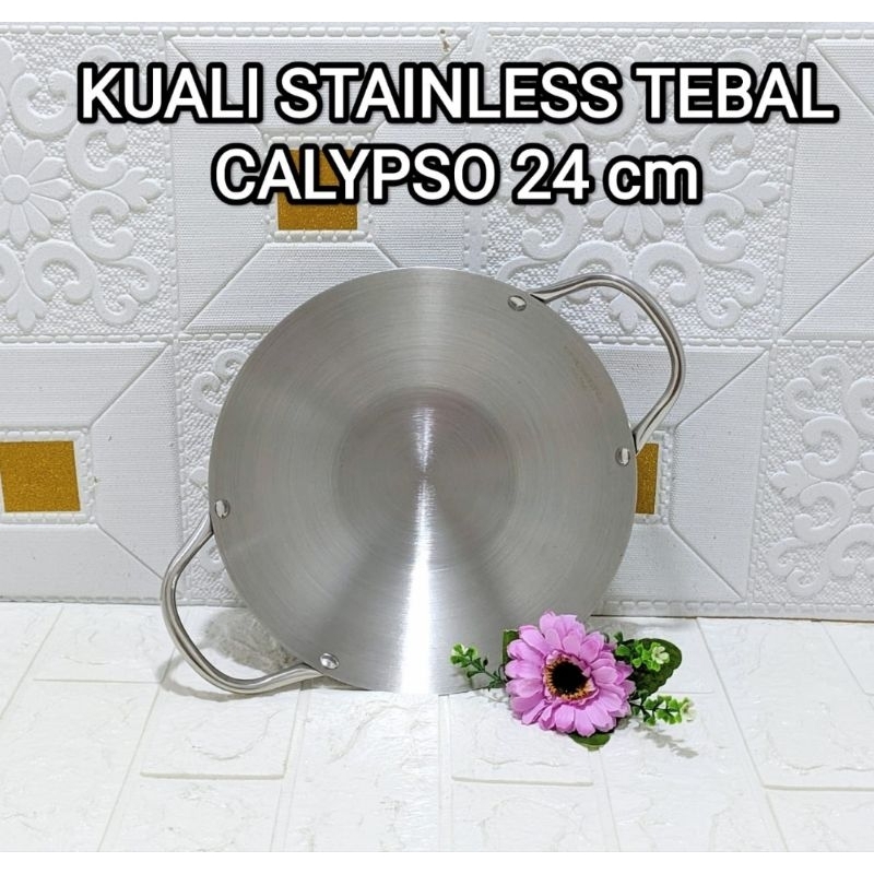 kuali stainless calypso tebal, kuali stainless kecil dan besar