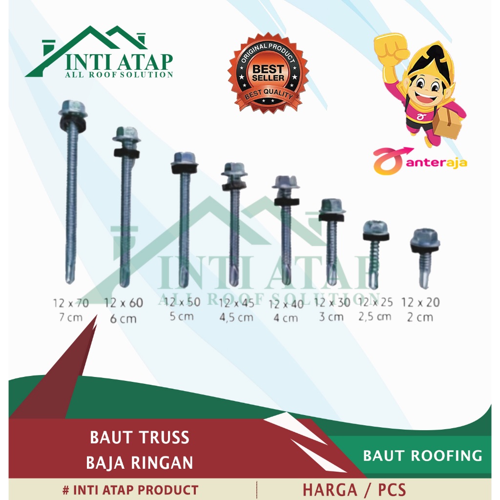 BAUT TRUSS / BAUT ROOFING BAJA RINGAN / PCS (12x20)