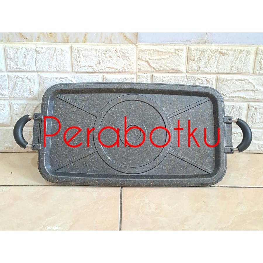 Multi Grill Pan HC / Pemanggang BBQ Teflon / Alat Panggangan Daging Ikan Sosis Serbaguna Besar