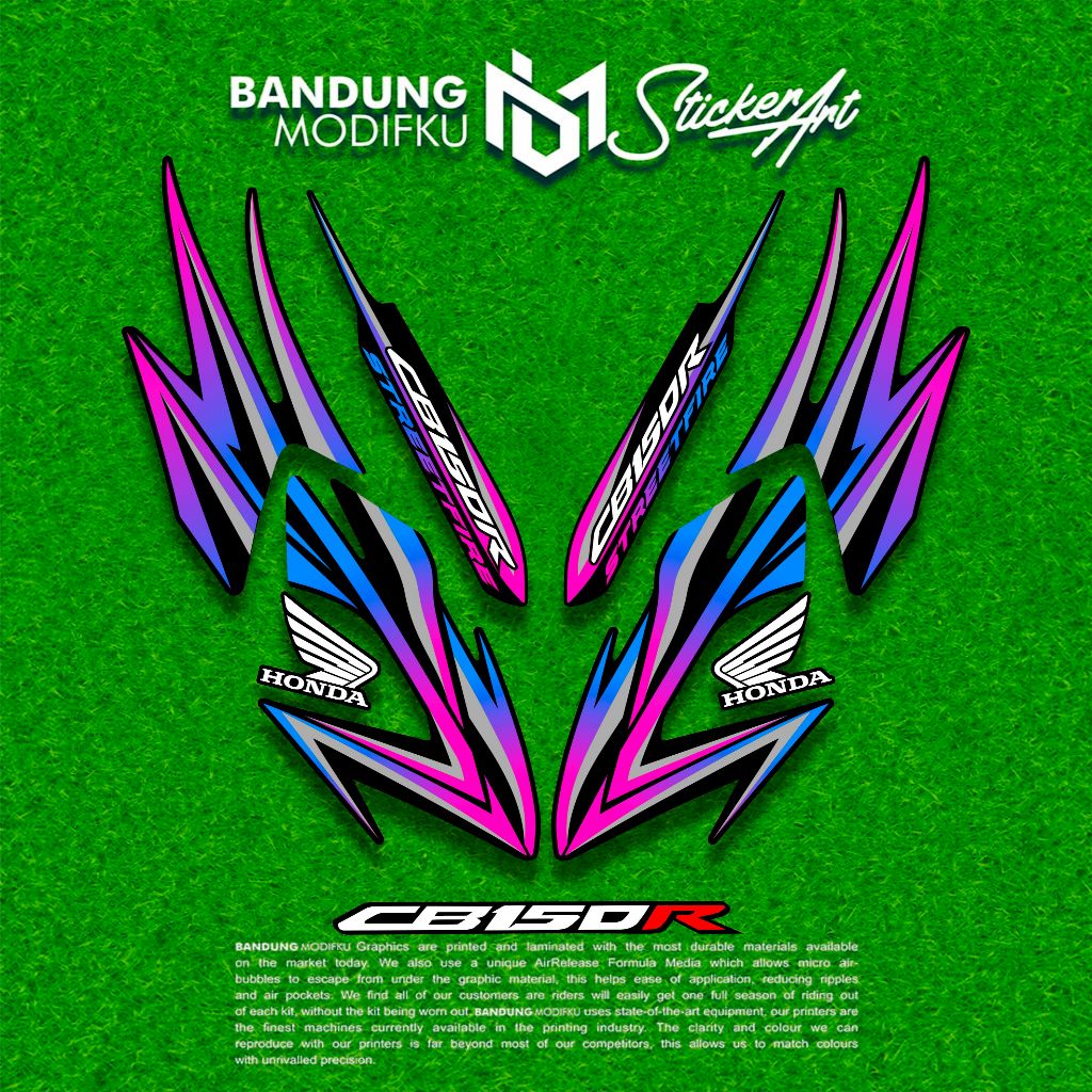 STRIPING CB150R OLD BANDUNG MODIFKU MOTIF 2 TAHUN 2012 - 2013 - 2014 / STIKER CB150 R LAMA / STICKER