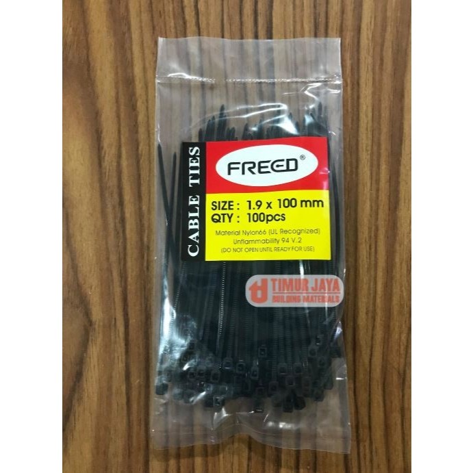 

FREED Nylon Cable Tie Kabel Tie Nilon Hitam Serbaguna 10 15 20 cm