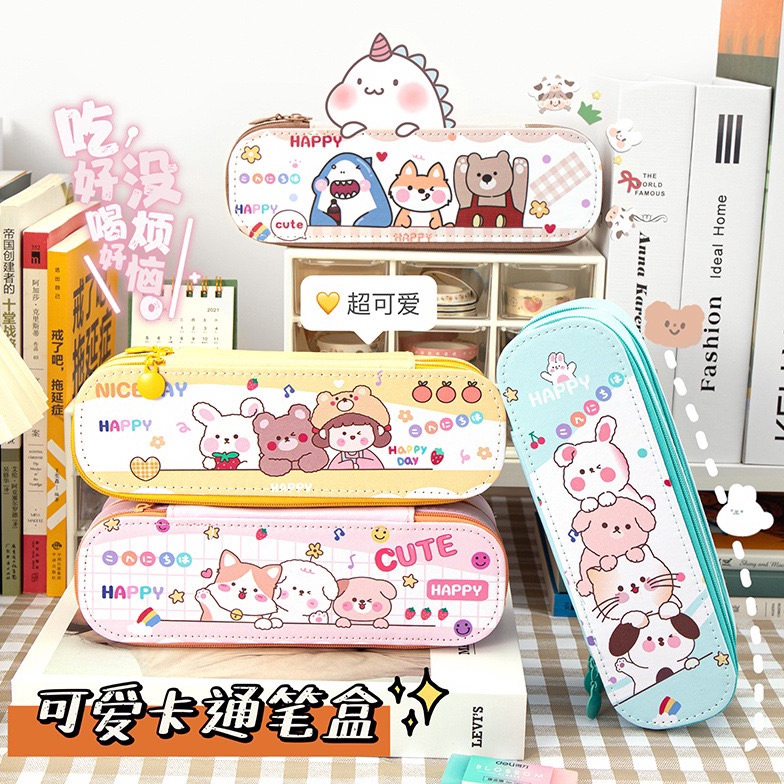 

KODE B5M6 kotak pensil anak 2 tingkat motif karakter lucu tempat pensil anak sekolah