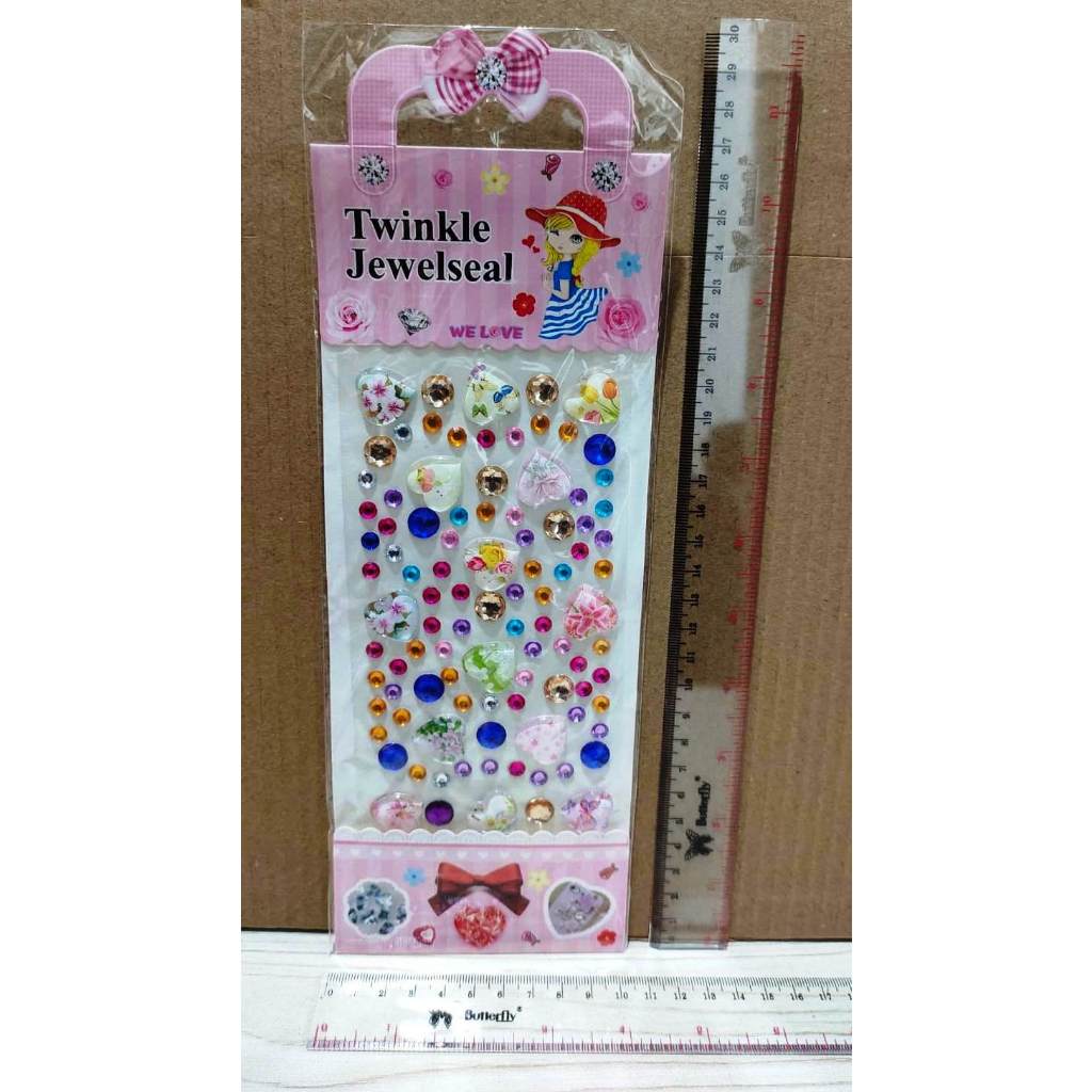 

Sticker Stiker Tempelan Manik Blink Kilat Kilap Metalik Kristal Crsytal READY STOCK