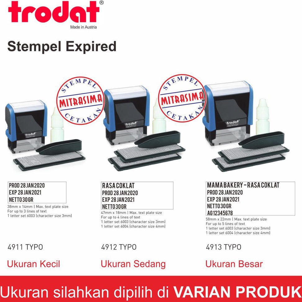 

ART R6H Stempel EXPIRED dengan kode produksi atau format lain yang fleksibel