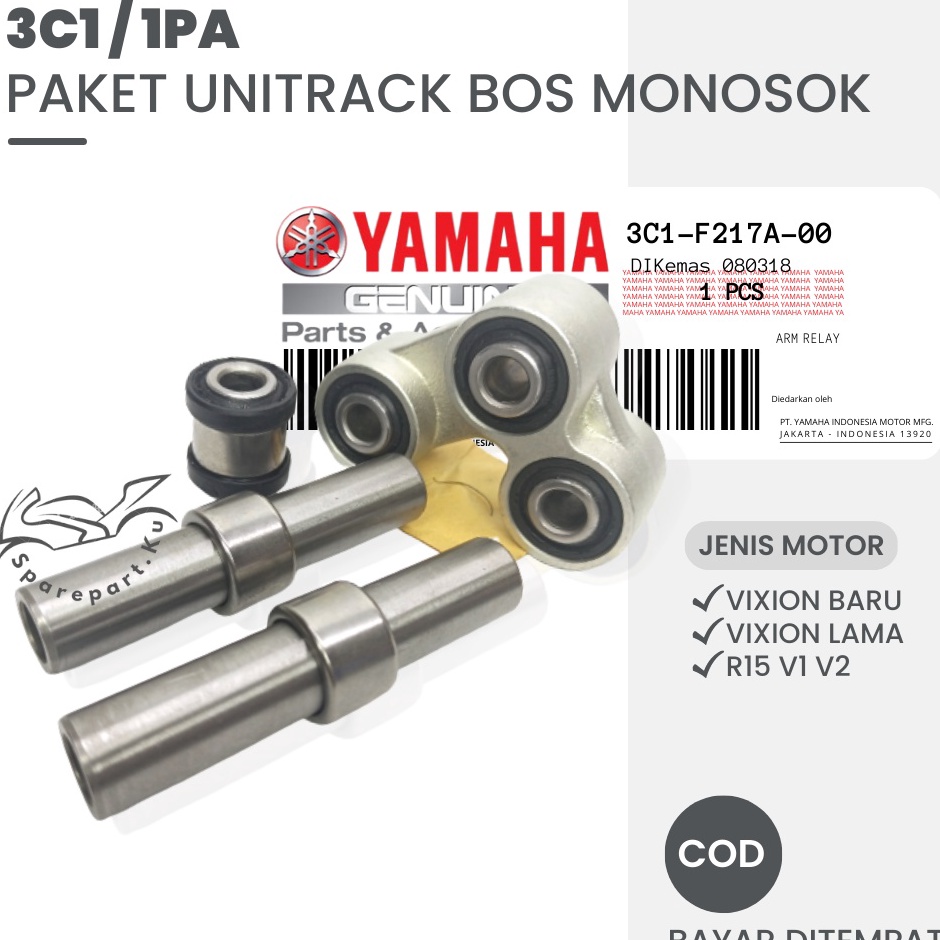 KODE G27D HEMAT PAKET KOMPLIT YAMAHA SEGITIGA BOSH MONOSHOCK VIXION  BOSH ARM VIXION OLD NEW NVL R15