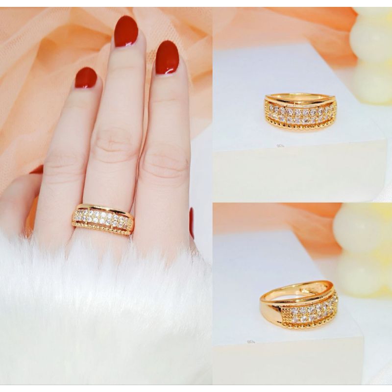 Cincin mata baris cantik titanium