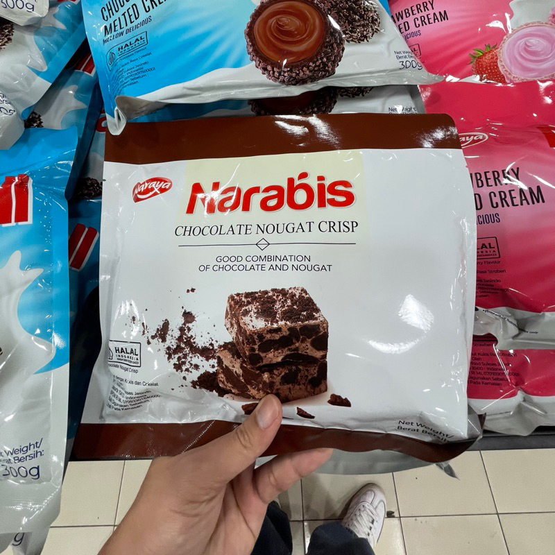 

snack nougat krispi manis narabis dari naraya strawberry matcha chocolate mix