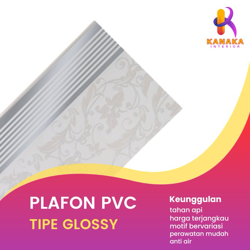 PLAFON PVC GLOSSY ke 2 / golden plafon pvc / batik plafon / surabaya / depoplafonsurabaya/ de plafon