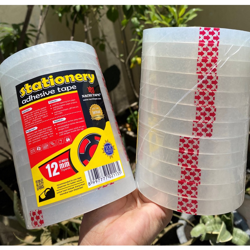 

ART O93P 1 Roll Isi 12 Pcs Isolasi kecil Stationery tape NACHI 12 mm x 72 yard