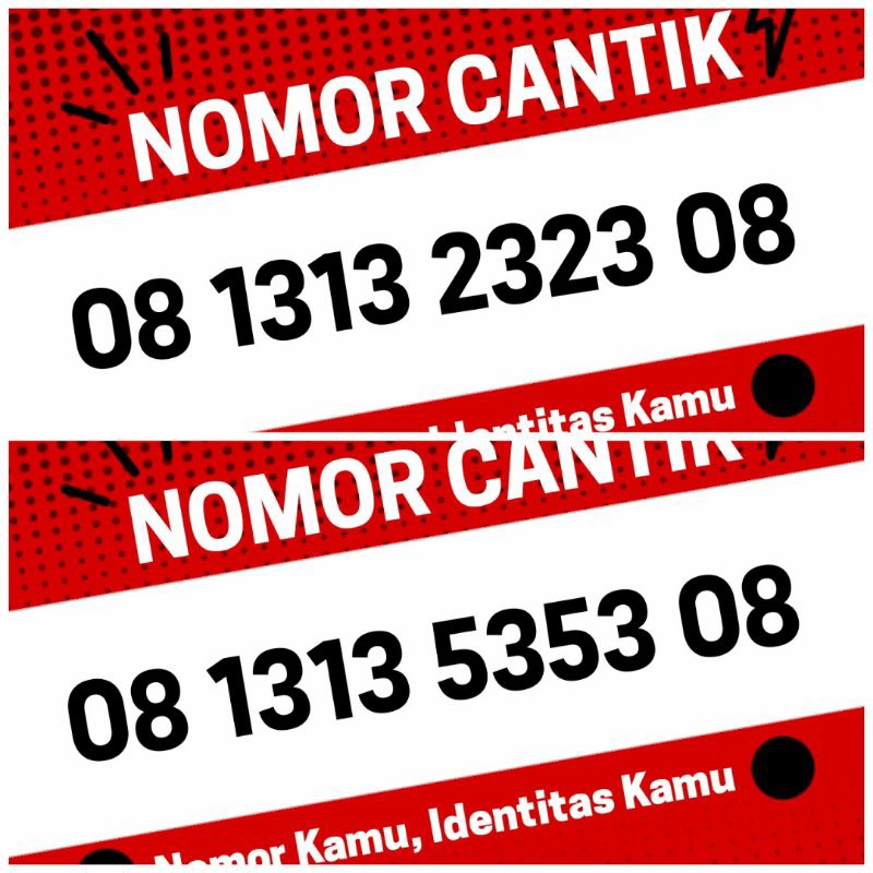 Nomer Cantik Kartu Kartu Simpati Seri ABAB CBCB 1313 5353 1313 2323