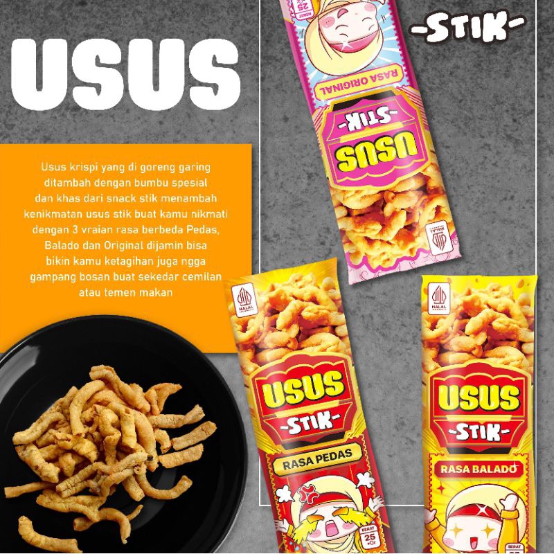 

USUS STIK 25GR | CEMILAN GURIH | CEMILAN RENYAH