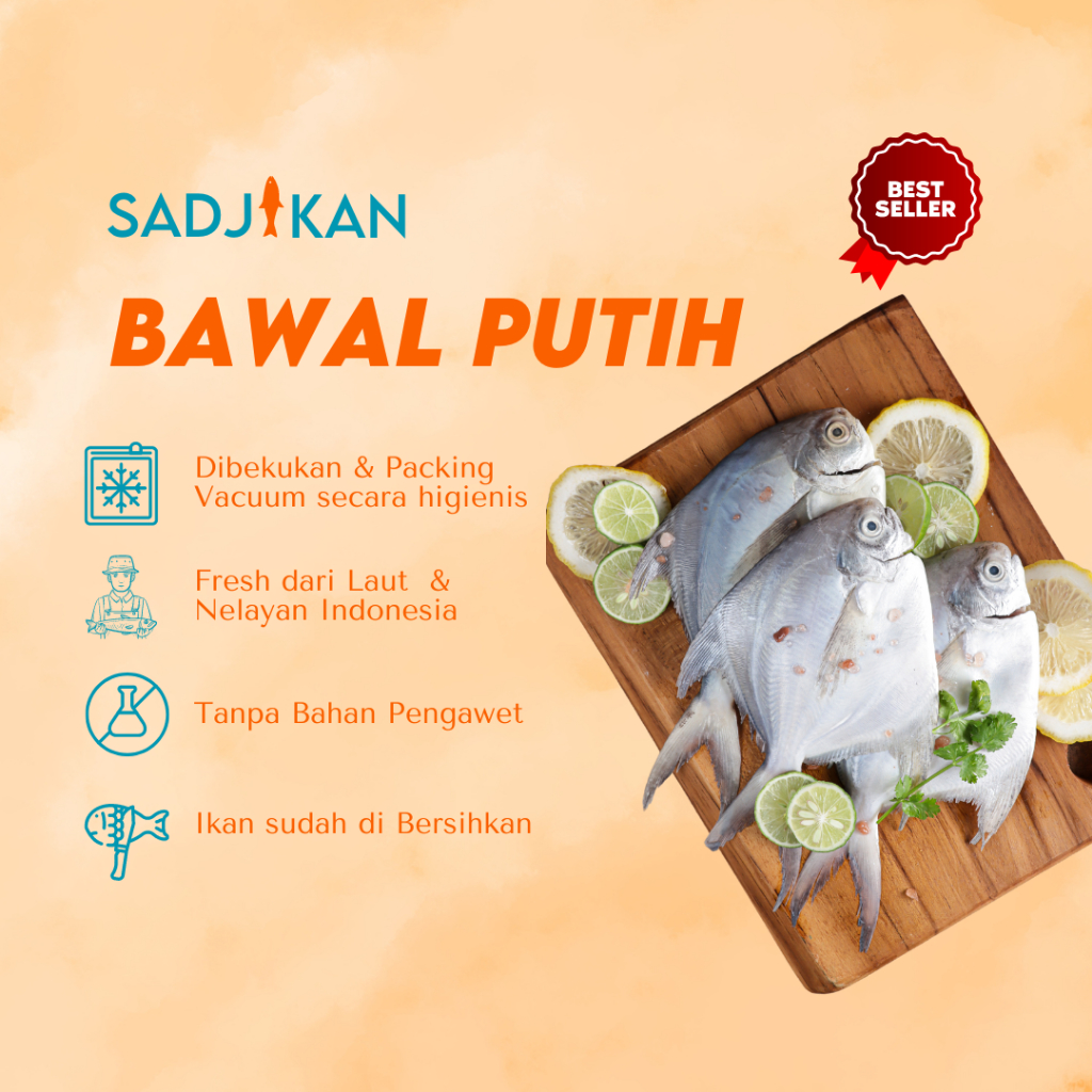 

Ikan Bawal Putih Fresh Frozen 450gr