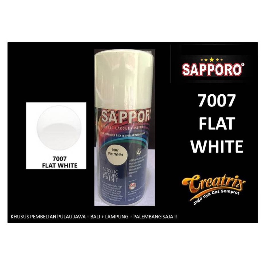 

ART M84N Sapporo Paint Flat White 77 Putih Doff cat semprot pylox