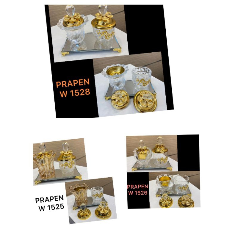 Mabkhara/ prapen set mewah /mabkhara diamond kaca cristal