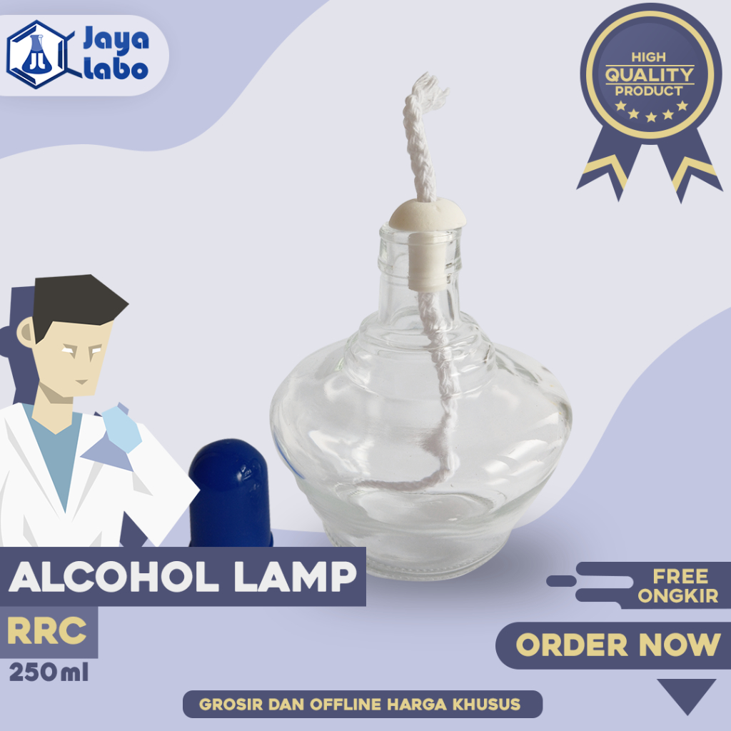 ALCOHOL LAMP 250 ml / LAMPU SPIRTUS/ BUNSEN RRC / Oblik