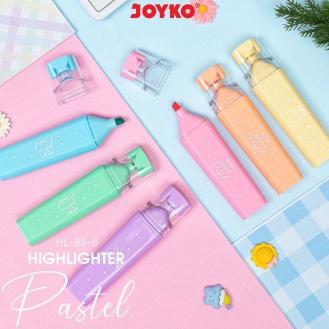 

ART O98B Penanda Berwarna Highlighter Joyko HL85 6 Warna Pastel