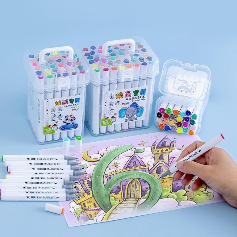 

ART T74E 122436 Warna Sketsa Spidol UniversalSet Spidol Universal Berkepala DuaPenanda Anime Kuas Seni