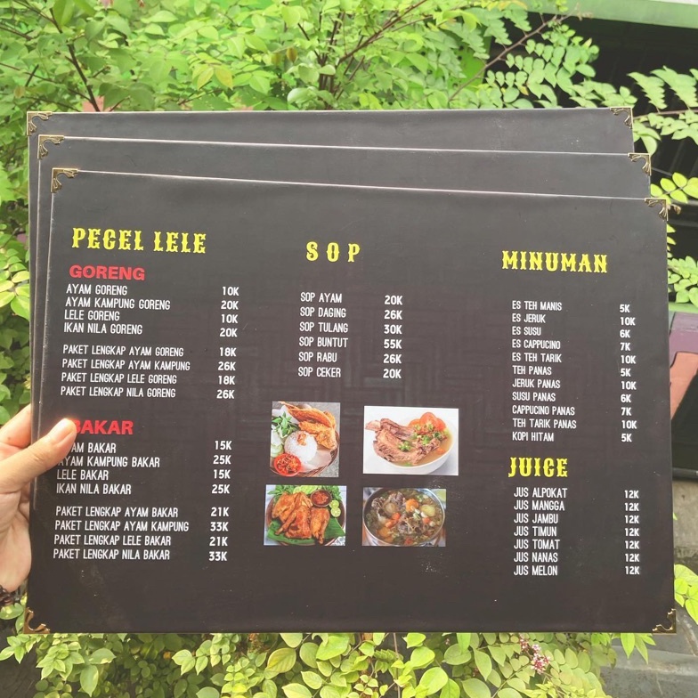 

ART K63T Menu Papan Restoran Cafe Hotel Kedai