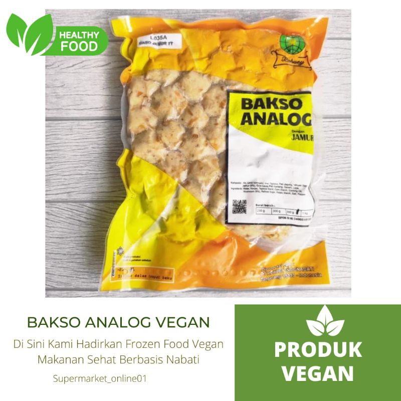 

Bakso Jamur Vegan Ruhuey 500 gram