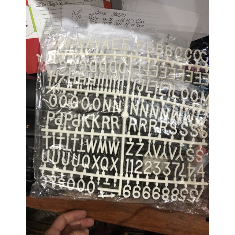 

ART P27E huruf tambahan letterboard putih selembar set
