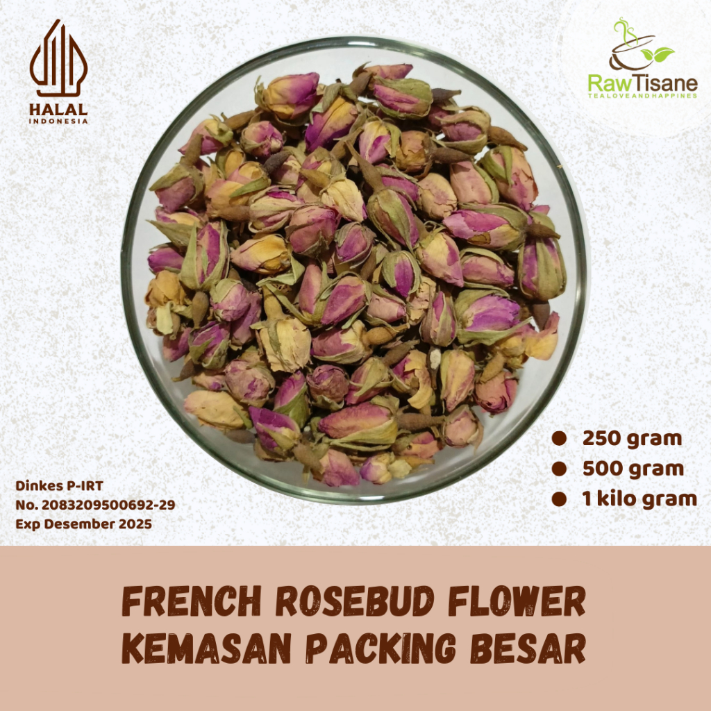 

RAW TISANE French Rose Buds Flower Tea / Teh Bunga Mawar Francis Isi 1 Kg