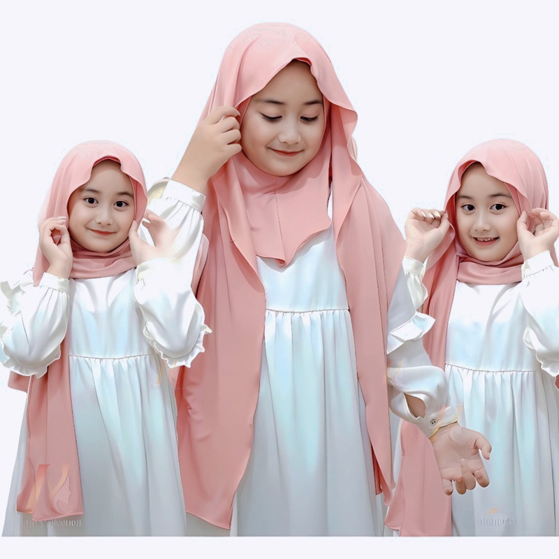 Pashmina Inner Anak Jersey Premium | Pashmina Inner Menutup Leher | Pashmina Anak Jersey Oval