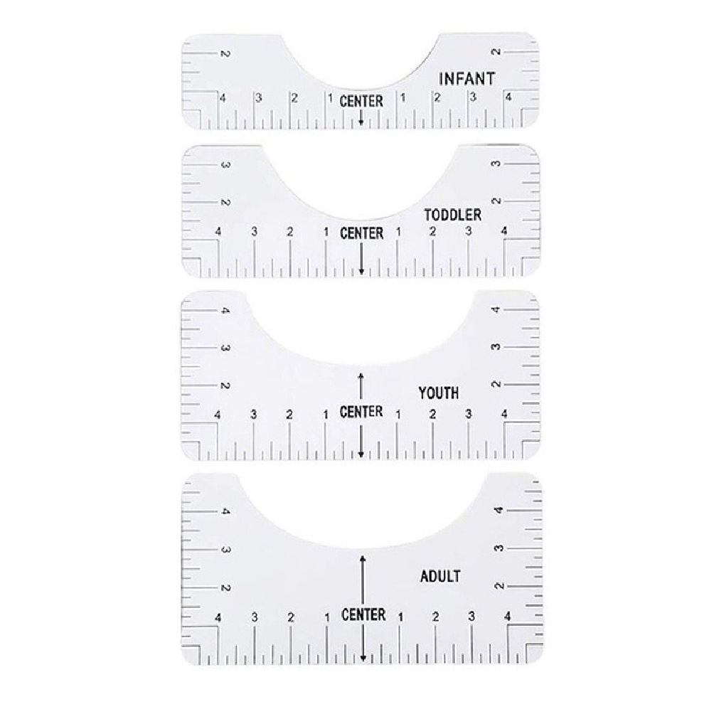 

ART C26F 1 Set isi 4 Penggaris Pola Krah Kaos Penggaris Kaos Untuk Sablon Round NeckTShirtRuler