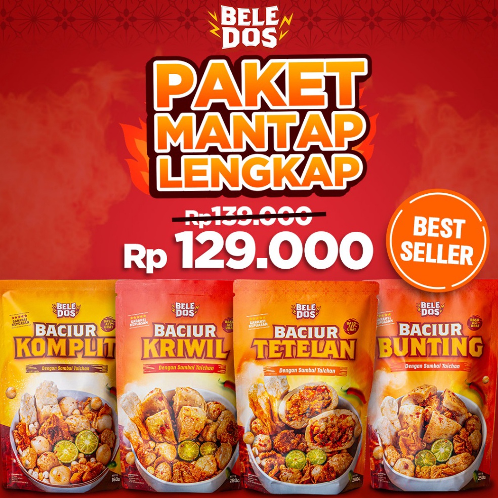 

Klaim promo Beledos Paket Mantap Lengkap Baciur Komplit Baciur Kriwil Baciur Bunting Baciur Tetelan