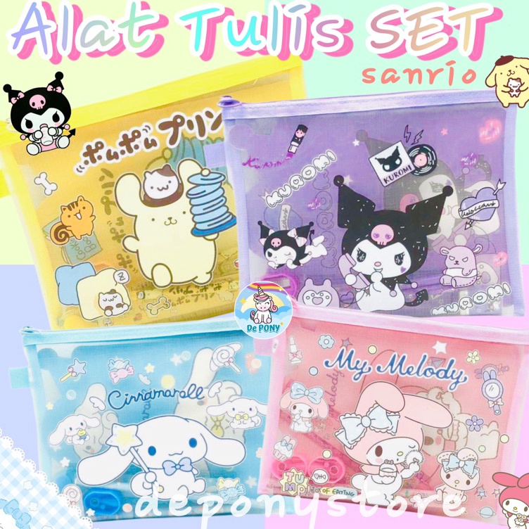 

ART U29U Set Alat tulis Sanrio 7in1 stasionary lucu lengkap Kuromi Melody Cinnamonroll