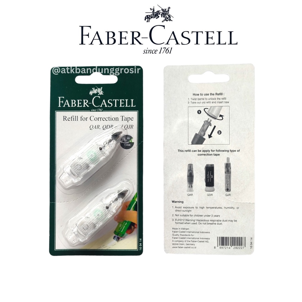 

ART N29C Refill Correction Tape Faber Castell isi 2 For QJR QDR QAR 56 169414