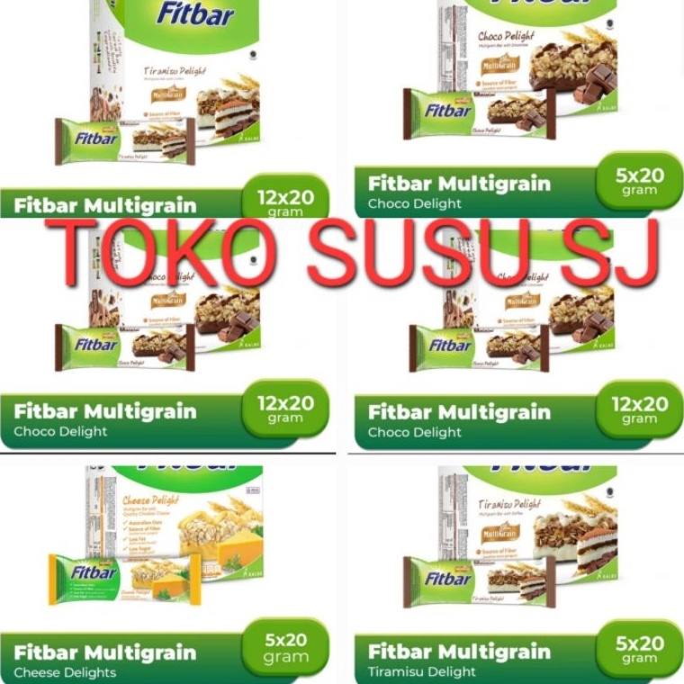 

New Product FITBAR MULTIGRAIN 5 12 X 2 G TIRAMISU FRUITS CHOCO CHEESE DELIGHTFIT BAR1 box isi 12 pcs 5 pcs5 pcs12pcs5pcsKEJUCOKLATBUAH1 dus