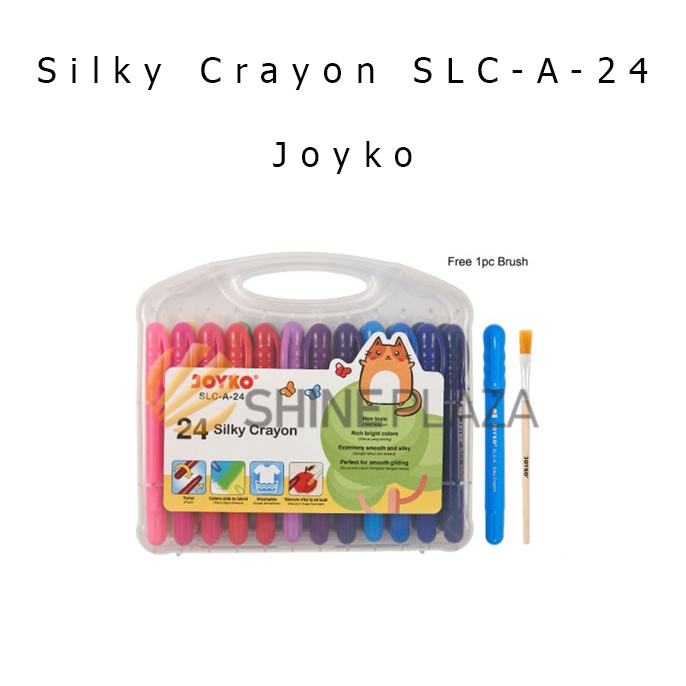 

ART N12Y Silky Crayon 24 Colors Krayon Halus Joyko SLCA24 Warna