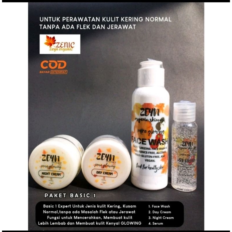 Zeyn Skincare Organik Basic 1| Skincare kulit untuk mencerahkan| COD