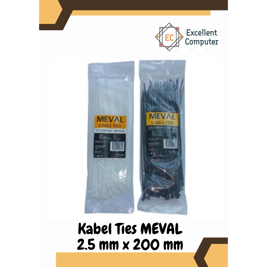 

Kabel Ties / Cable Ties MEVAL 20 Cm [ Top Quality ]