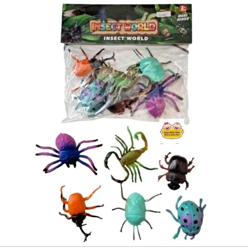 Mainan Edukasi Miniatur Hewan Serangga Insect World Kecil / Besar
