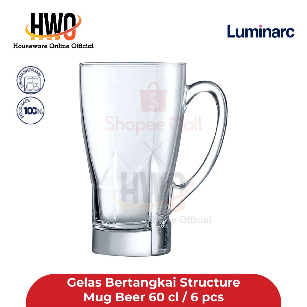 Luminarc Gelas Bertangkai Structure Mug Beer 600 M