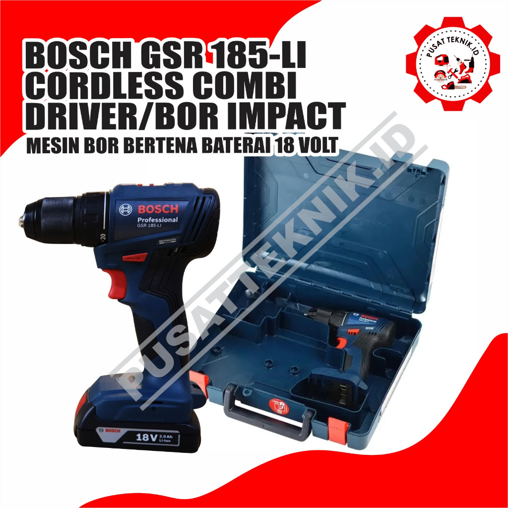 MESIN BOR BATERAI CORDLESS BOSCH GSR185-Li Brushless GSR 185 LI 1