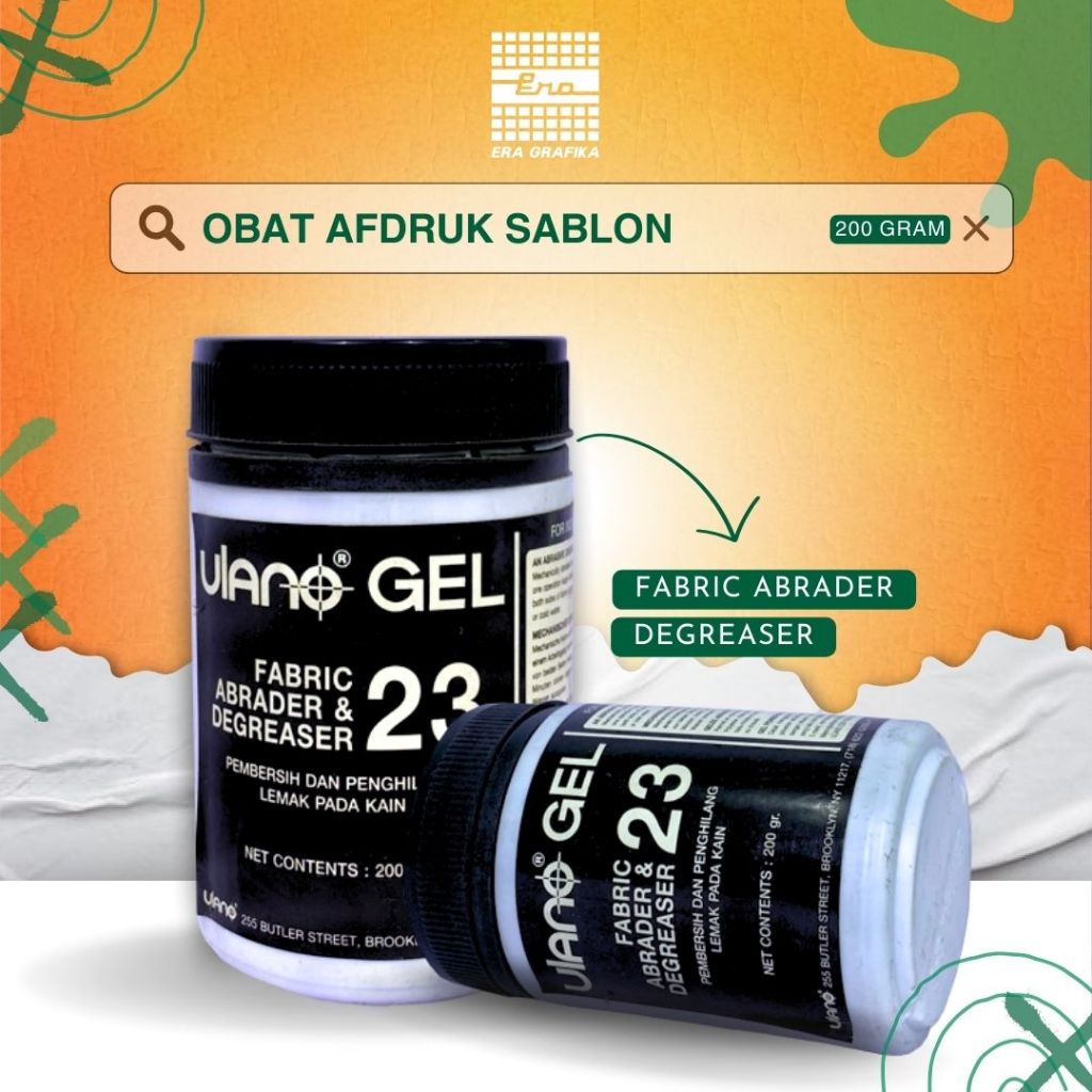 

OBAT AFDRUK | ULANO GEL FABRIC ABRADER & DEGREASER 23 - 200GR