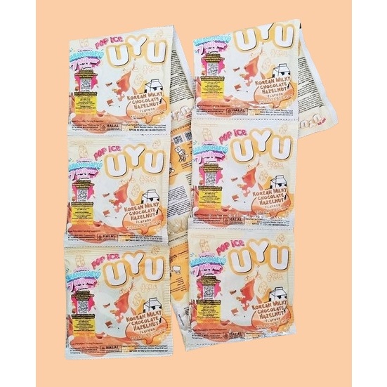 

POP ICE UYU Korean Milky Choco Hazelnut Minuman Bubuk Renceng [10 x 23 Gr]