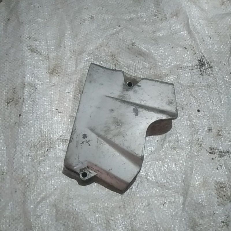 COVER TUTUP PELINDUNG GER GEAR DEPAN SHOGUN KEBO 110R 125 ALUMUNI BEKAS ORIGINAL COPOTAN MOTOR